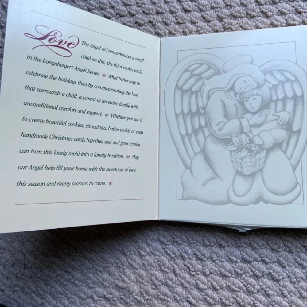 New Longaberger 1995 Pottery Angel Cookie Mold